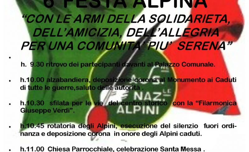 Volantino Locandina 6 Festa Alpina 22 Luglio 2018