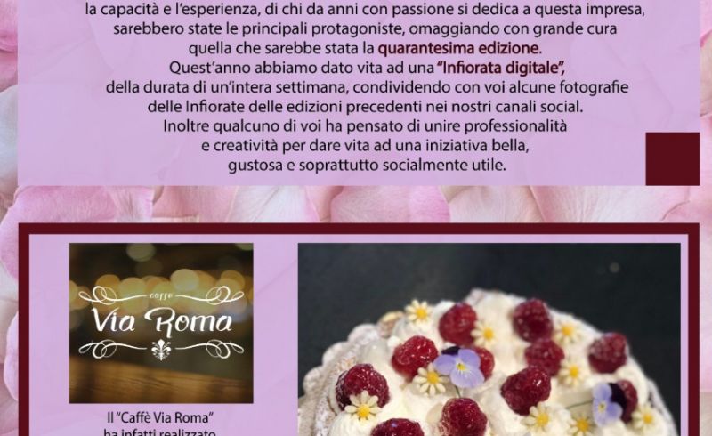 L'Infiorata digitale di Scarperia e la torta dedicata