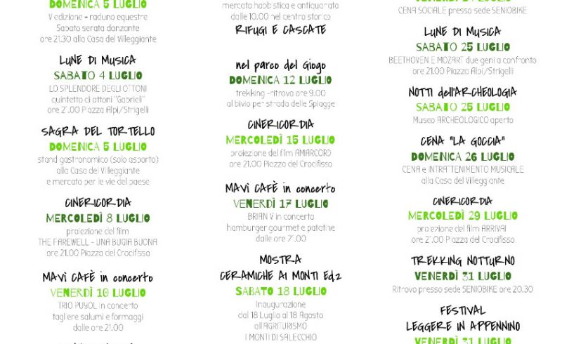 eventi LUGLIO 2020 palazzuolo
