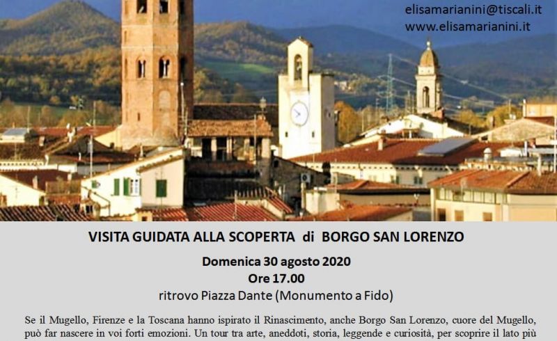 locandina visita guidata alla scoperta di borgo con Marianini