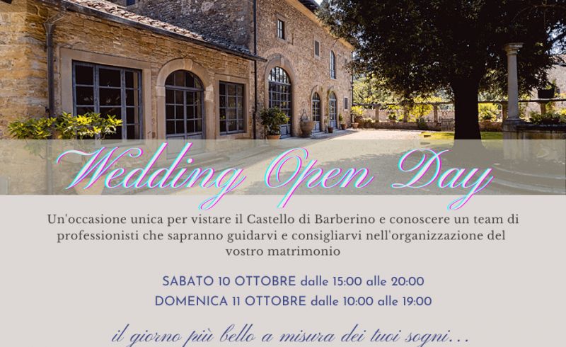 wedding open days al Castello di Barberino 10 11 Ottobre 2020