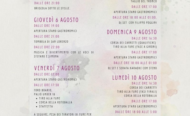 Palio San Lorenzo 2026