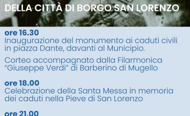 Locandina_82esimo anniversario del bombardamento della Città di Borgo San Lorenzo