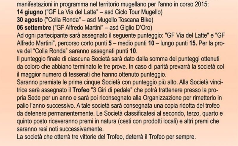 14th/06, 30th/08 and 6th/09 - PEDALLING THREE TIMES IN MUGELLO