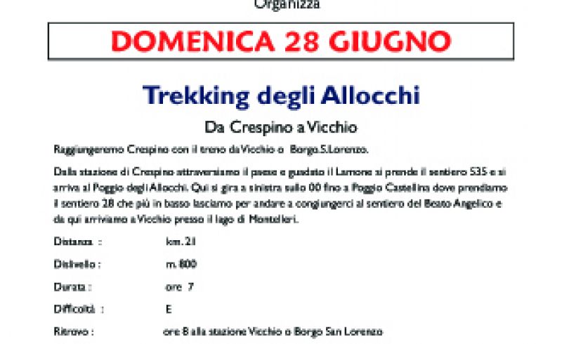 28th/06 - TREKKING FROM CRESPINO TO VICCHIO by GEV