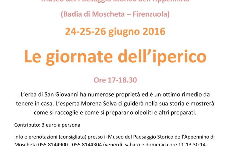 from 24th till 26th/06 - IPERICO DAYS at Moscheta