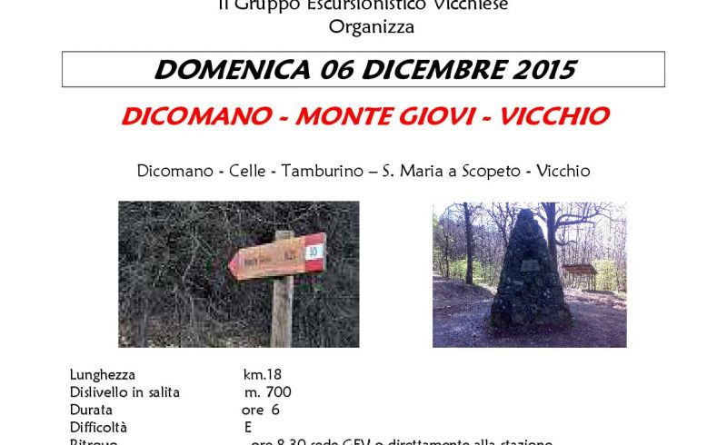 6th/12- TREKKING MONTEGIOVI-VICCHIO-DICOMANO by GEV