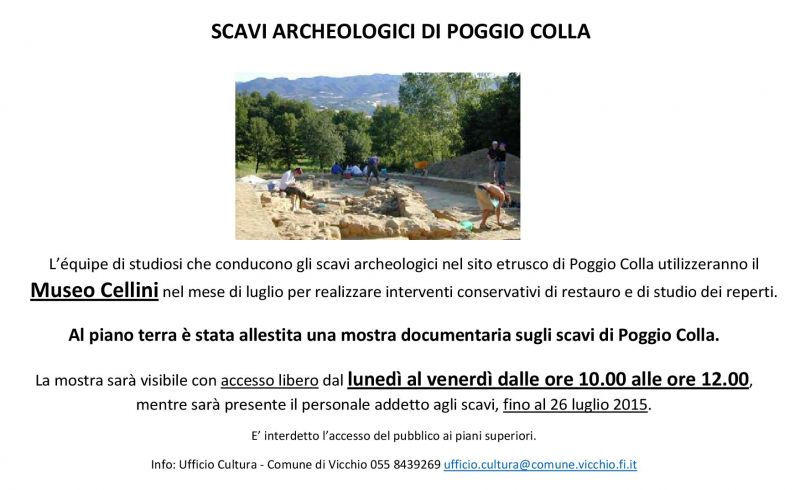 till 26th/07 - POGGIO COLLA EXCAVATION IN EXHIBITION