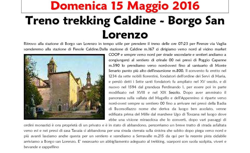 15th/05 - TRAIN&TREKKING FROM MONTESENARIO TO BORGO SAN LORENZO