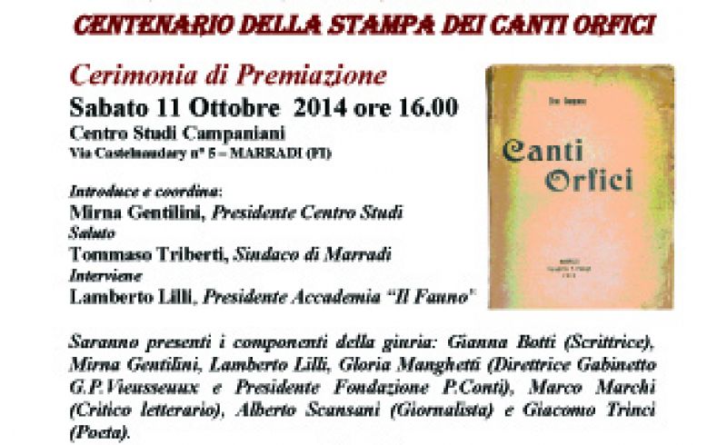 11/10 - CONCORSO NAZIONALE PREMIO DI PROSA LIRICA INEDITA 